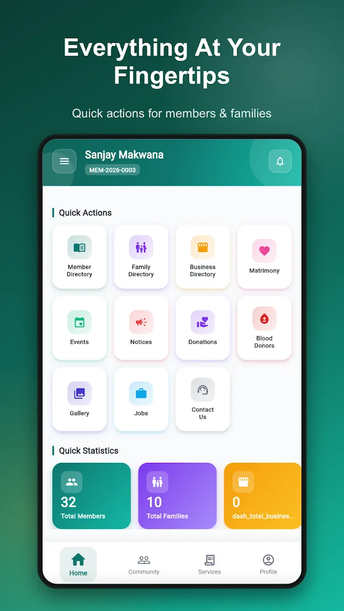 Satvara Community mobile screenshot
